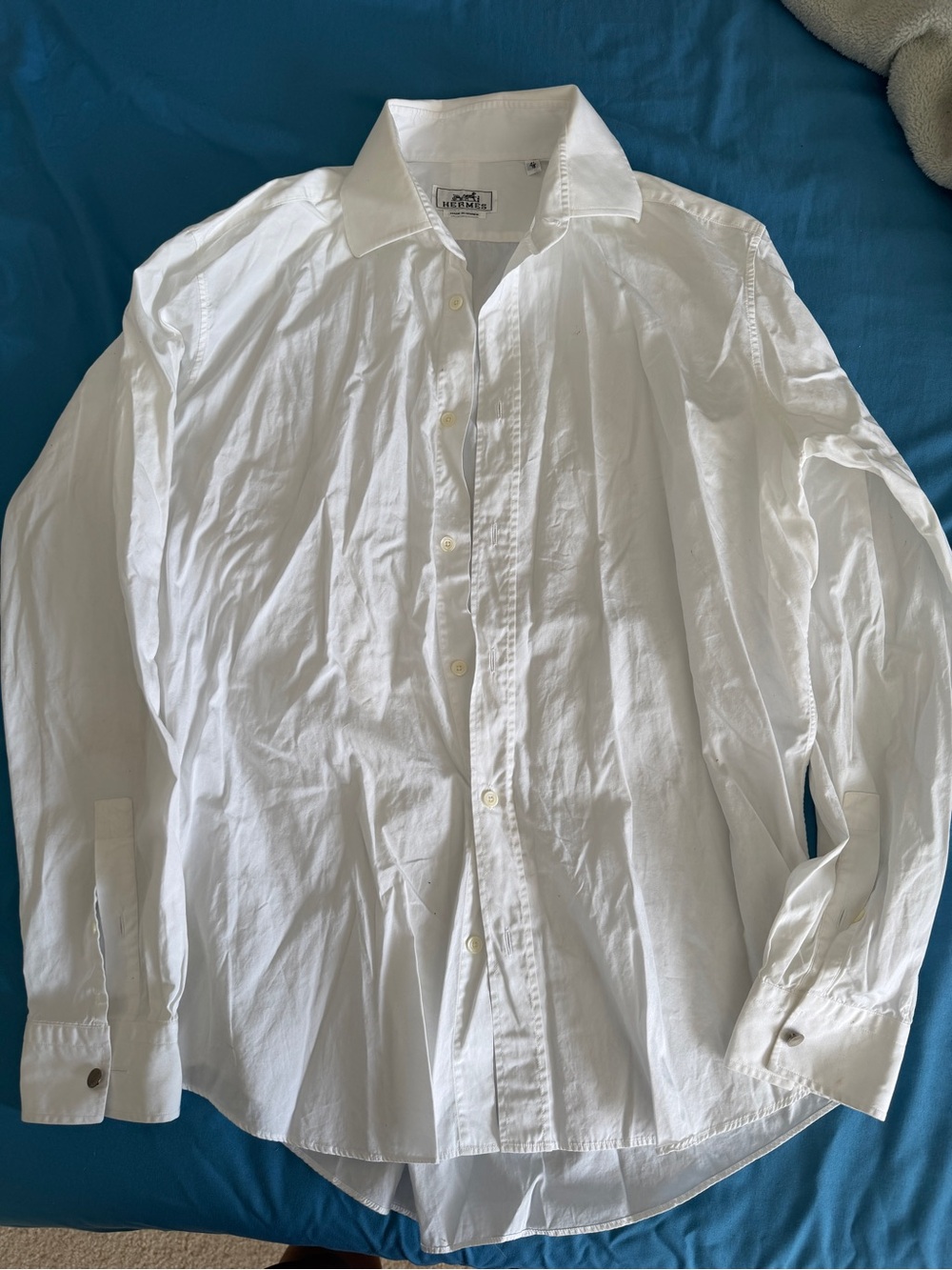 Hermes White Men's Button-Up Dress Shirt